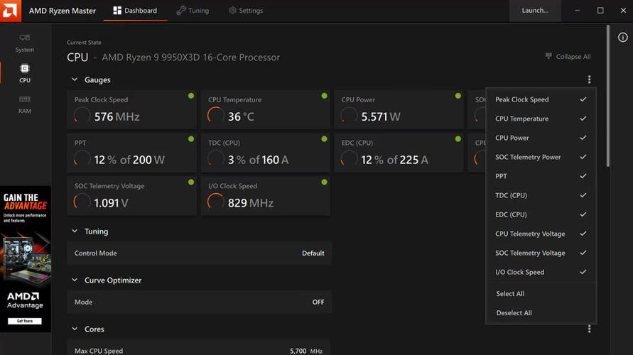 锐龙超频AMD Ryzen Master 3.0.1 中文版